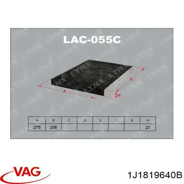 Filtro de cabina VAG 1J1819640B precio, desde 8,96 EUR