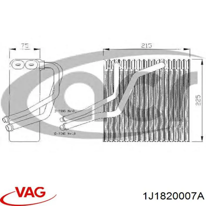 Caja Del Radiador Del Aire Acondicionado (evaporador de habitáculo) para Audi TT (8N9)