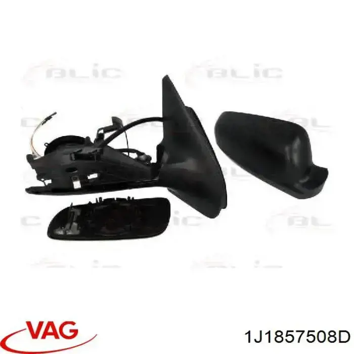 Carcasa interior del espejo retrovisor derecho 1J1857508D VAG
