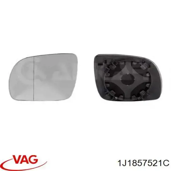 1J1857521C VAG cristal de espejo retrovisor exterior izquierdo