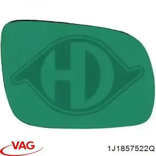 1J1857522Q VAG cristal de espejo retrovisor exterior derecho