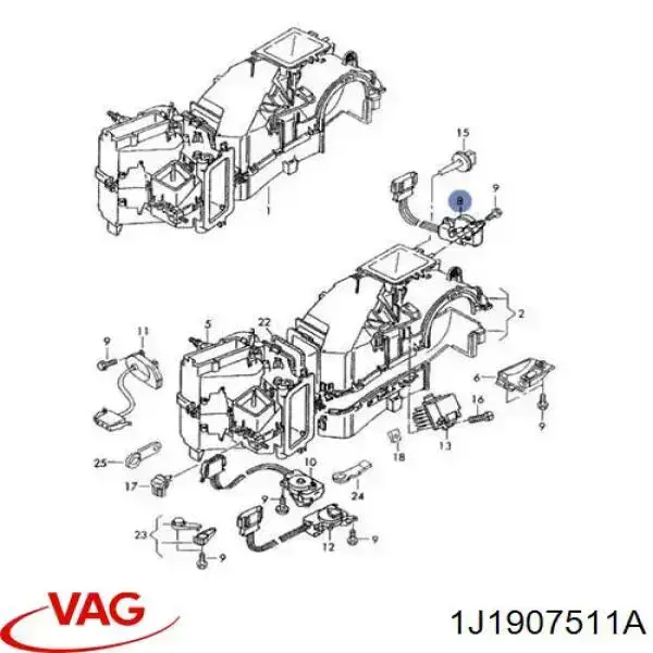 Comprar 1J1907511A VAG Motor de recirculación de aire