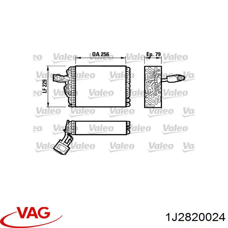 Evaporador de aire acondicionado VAG 1J2820024 precio, desde 82,45 EUR