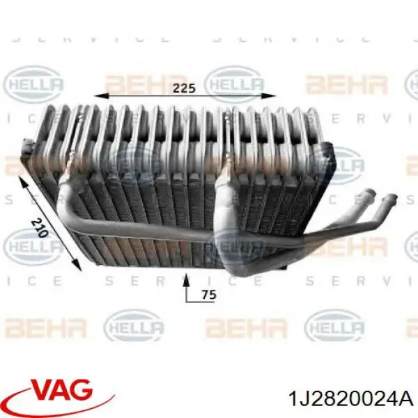 Comprar 1J2820024A VAG Evaporador de aire acondicionado
