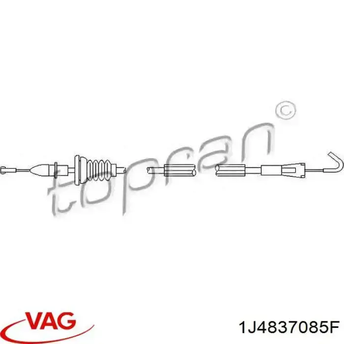 1J4837085A VAG cable de accionamiento, desbloqueo de puerta delantera