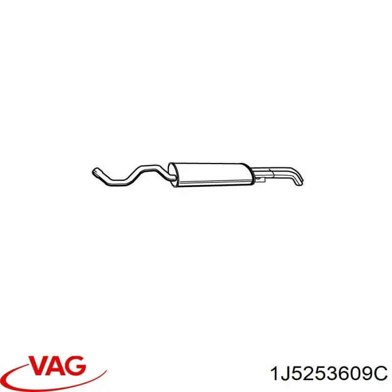 1J5253609C VAG Silenciador trasero