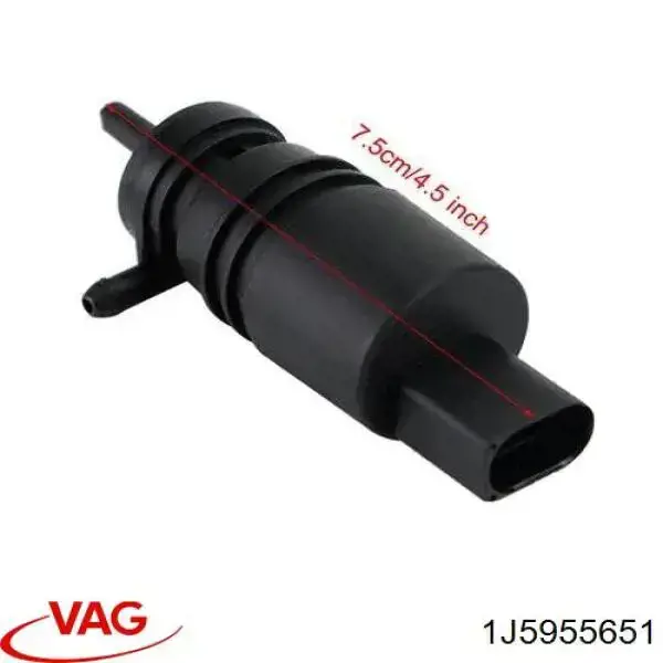 Comprar 1J5955651 VAG Bomba de agua limpiaparabrisas, delantera