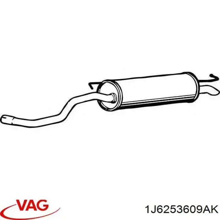 Silenciador trasero VAG 1J6253609AK precio, desde 77,75 EUR