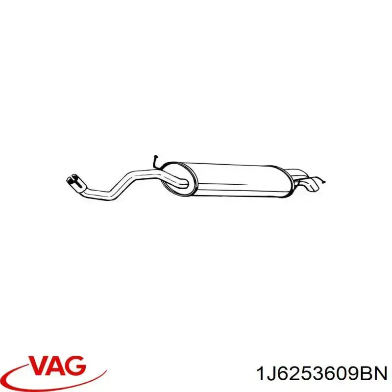 Silencioso trasero VAG 1J6253609CQ