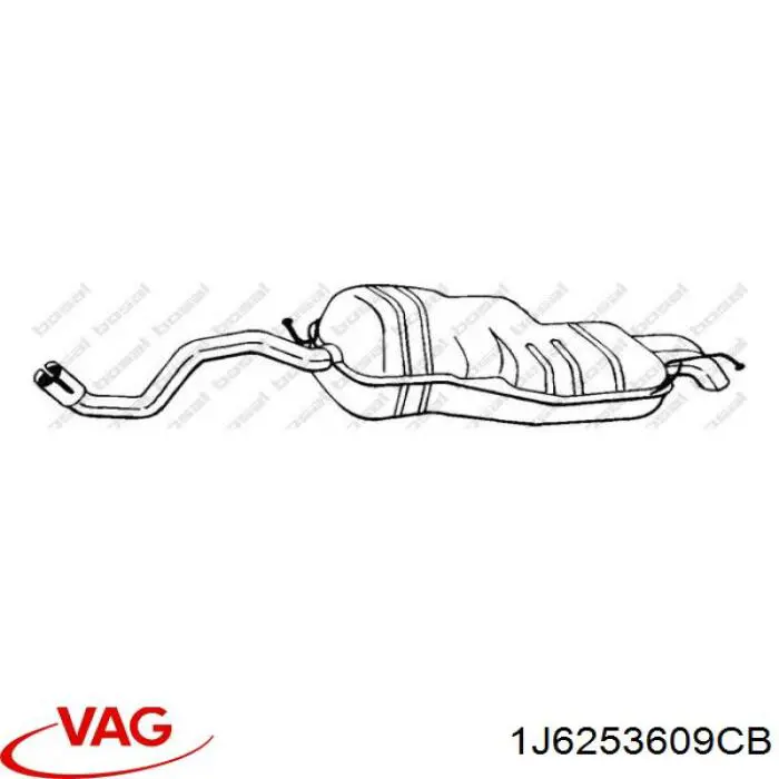 Silenciador trasero VAG 1J6253609CQ precio, desde 114,39 EUR