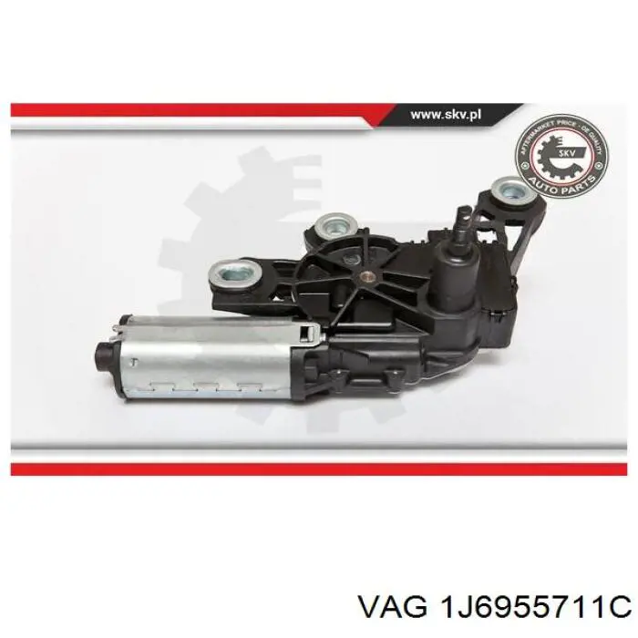 Motor limpiaparabrisas, trasera 1J6955711C VAG