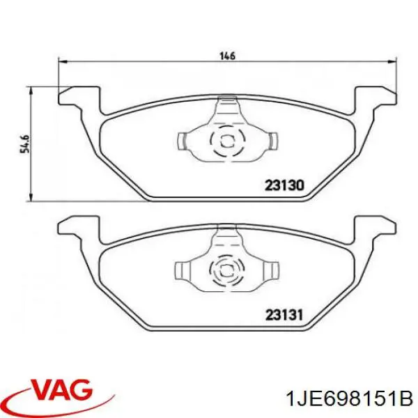 Pastillas de freno delanteras Seat Ibiza 5 KJ1, KJG