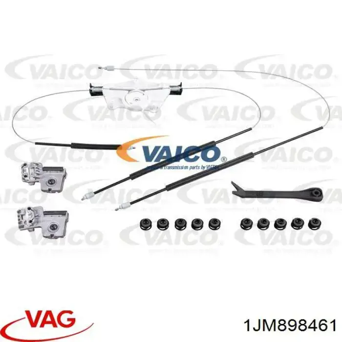 Juego de reparación del mecanismo del elevalunas de la puerta delantera VAG 1JM898461 precio, desde 45,28 EUR