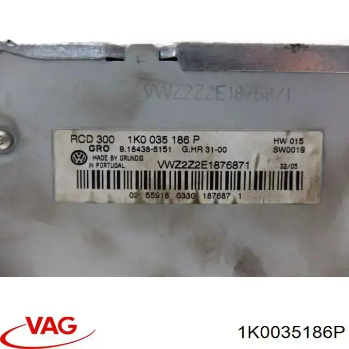 Radio 1K0035186P VAG