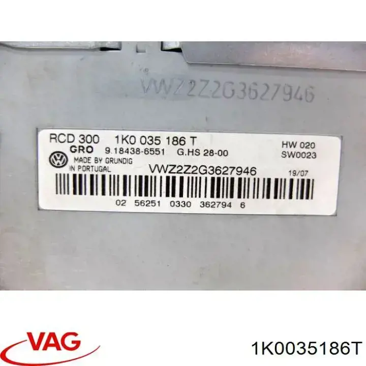 Radio 1K0035186T VAG