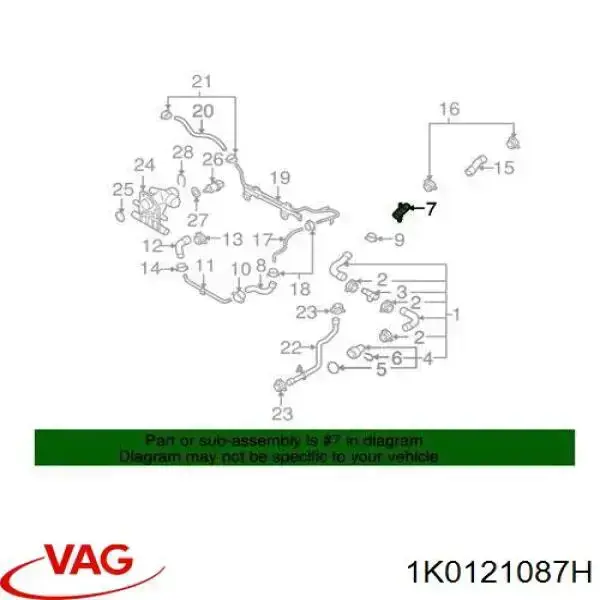T436021 STC Brida del sistema de refrigeración (triple unión)