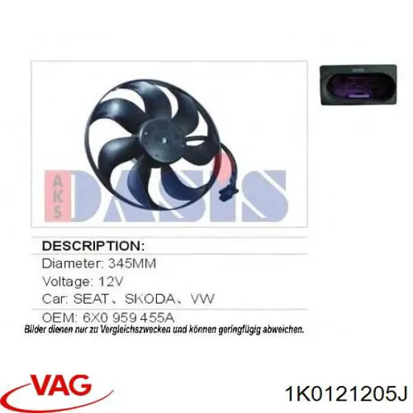 1K0121205J VAG Radiador