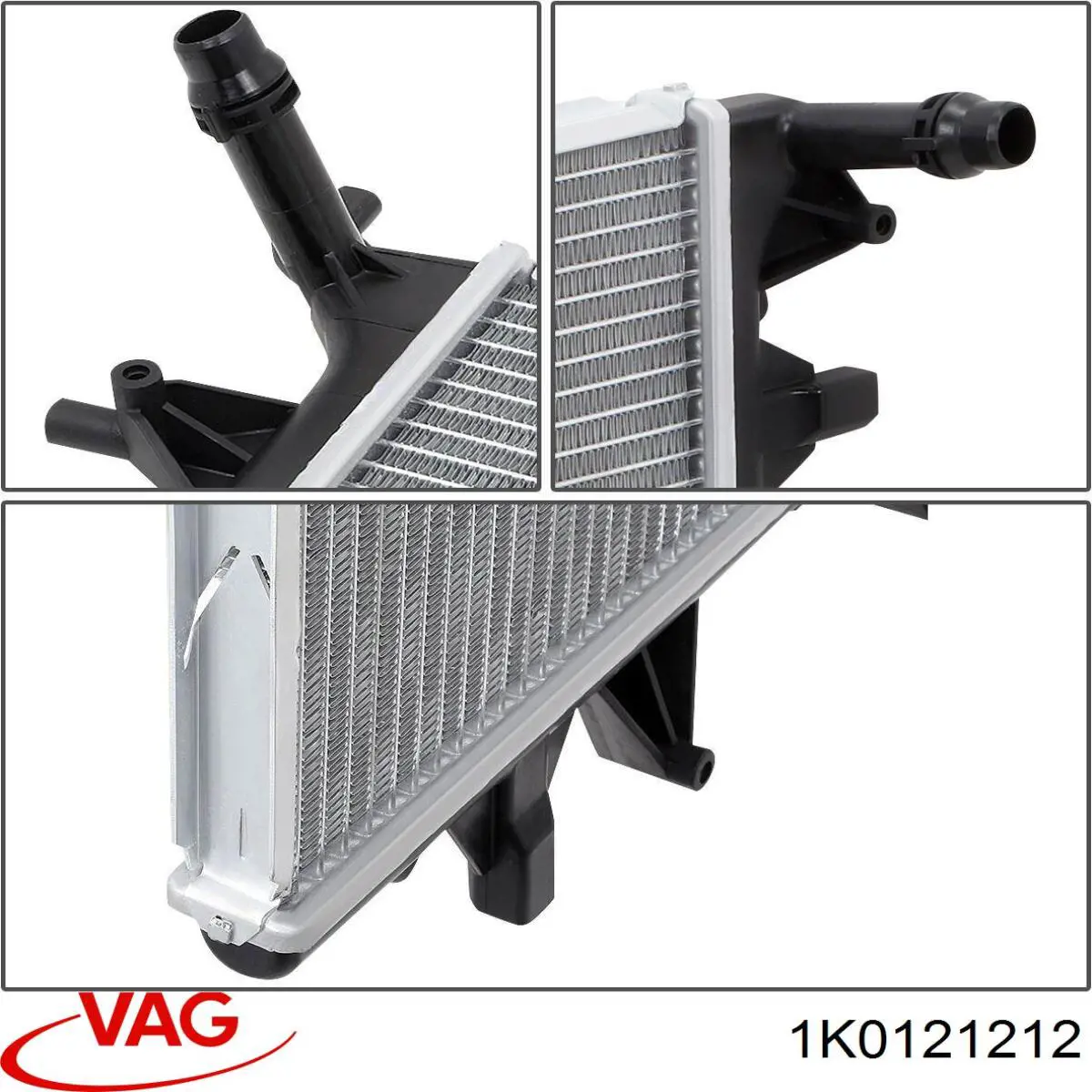 1K0121212 VAG radiador, refrigeración del motor adicional