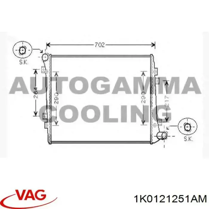 Água radiador VAG 1K0121251AM precio, desde 86,25 EUR