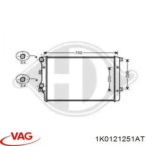 Comprar 1K0121251AT VAG Radiador de auto