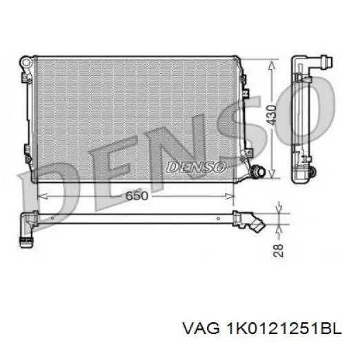 Comprar 1K0121251BL VAG Radiador de auto