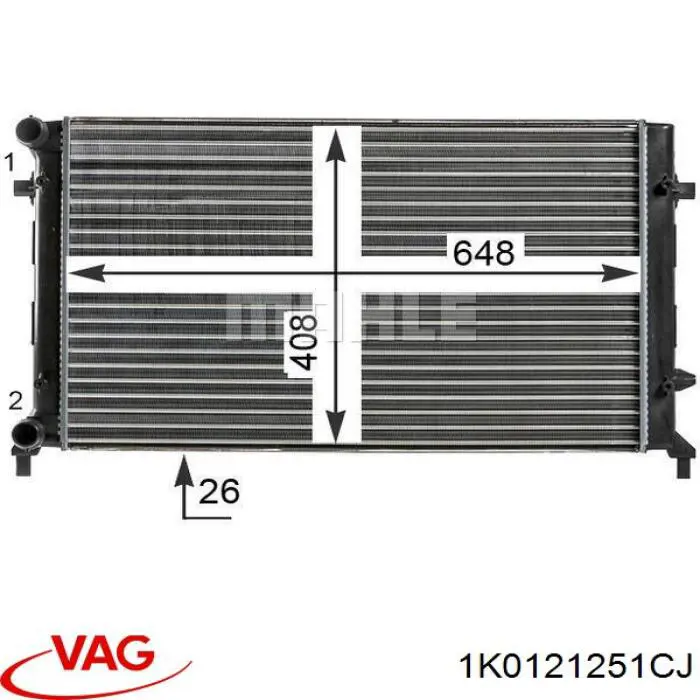 Comprar 1K0121251CJ VAG Radiador de auto
