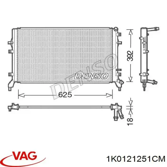 Comprar 1K0121251CM VAG Radiador de auto