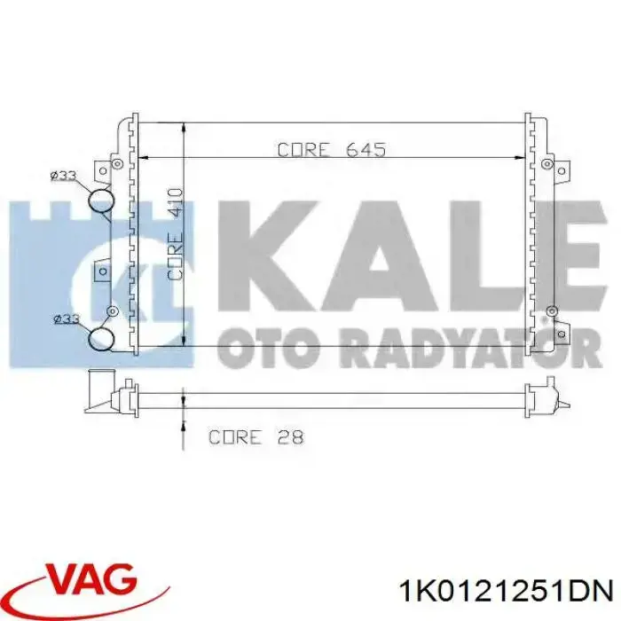 Água radiador VAG 1K0121251DN precio, desde 68,21 EUR