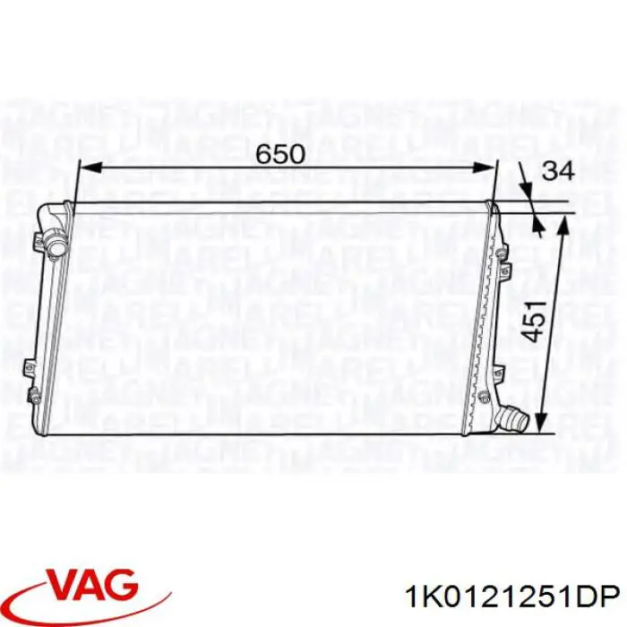 Água radiador VAG 1K0121251DP precio, desde 76,67 EUR