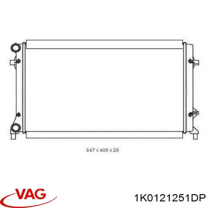 Comprar 1K0121251DP VAG Radiador de auto