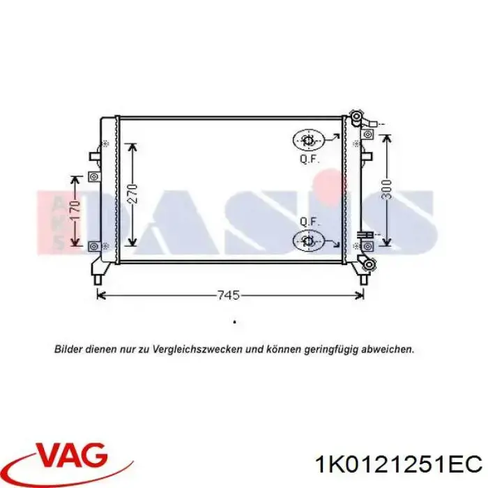 Comprar 1K0121251EC VAG Radiador de auto