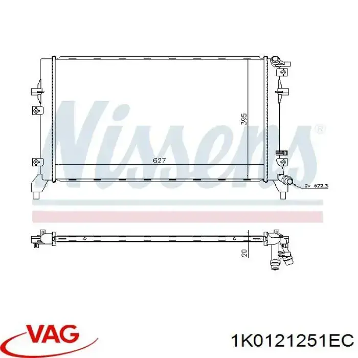 Água radiador VAG 1K0121251EC precio, desde 124,06 EUR