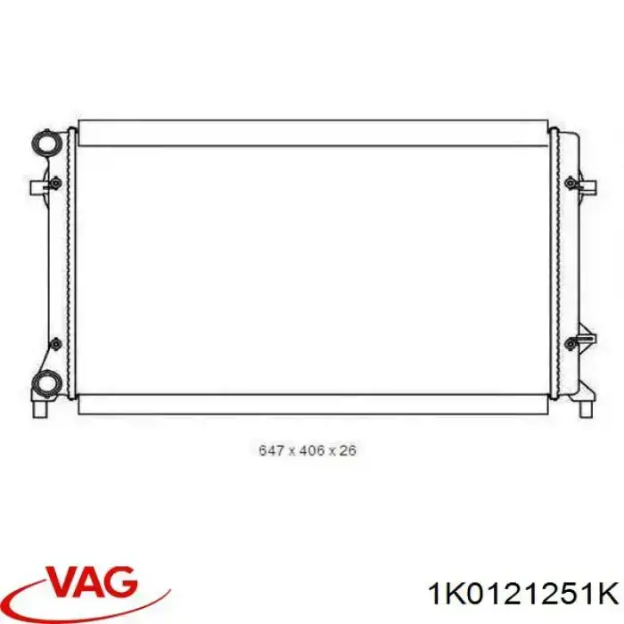Radiador de água VAG 1K0121251K