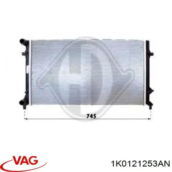 Radiador 1K0121253AN VAG