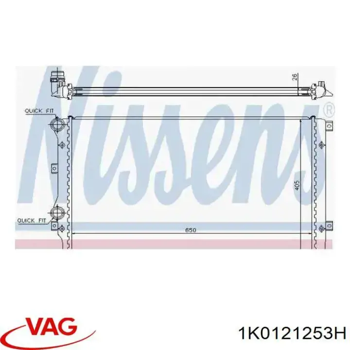Radiador refrigeración del motor Volkswagen Tiguan 1 5N1, 5N2
