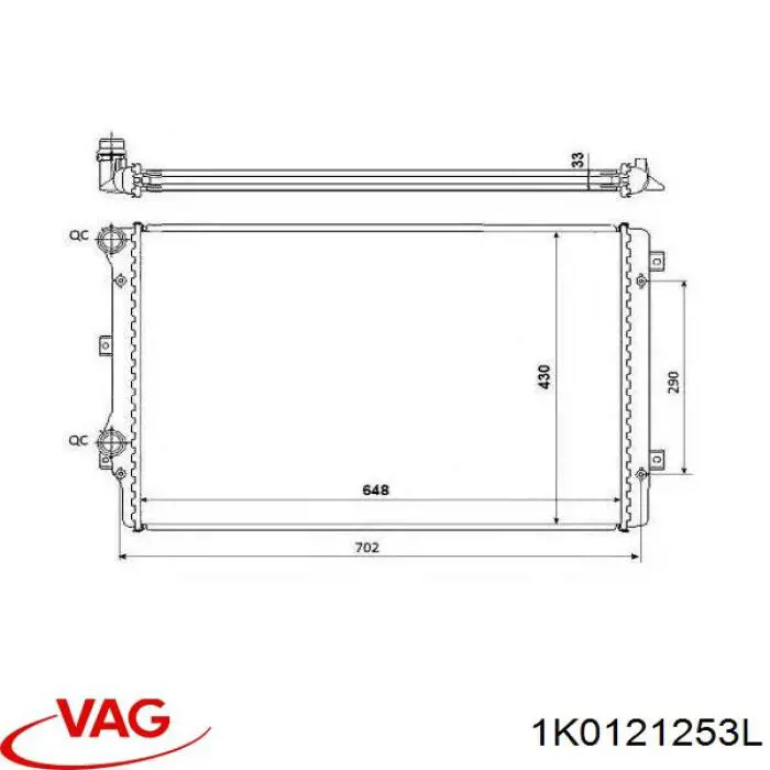 Água radiador VAG 1K0121253L precio, desde 98,79 EUR