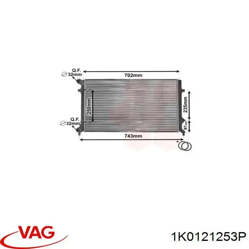 Radiador de água VAG 1K0121253P