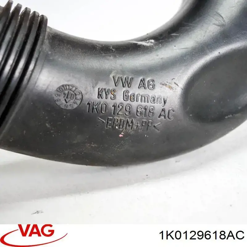 1K0129618AC VAG Tubo flexible de aspiración, filtro de aire