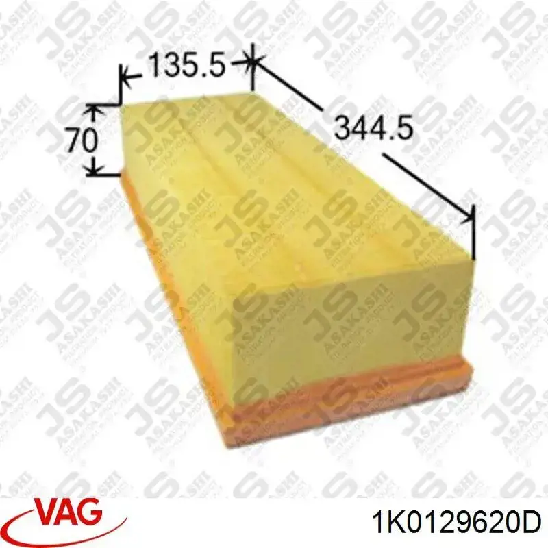 Filtro de aire Volkswagen Golf 5 1K1