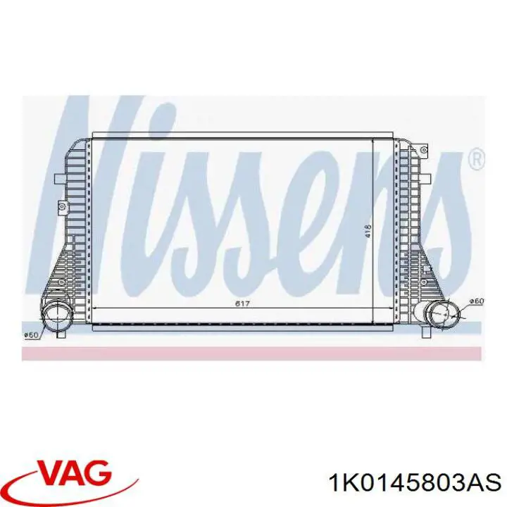 Comprar 1K0145803AS VAG Turbo intercooler