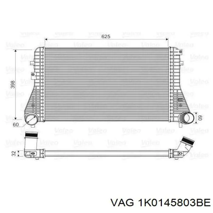 1K0145803BE VAG intercooler