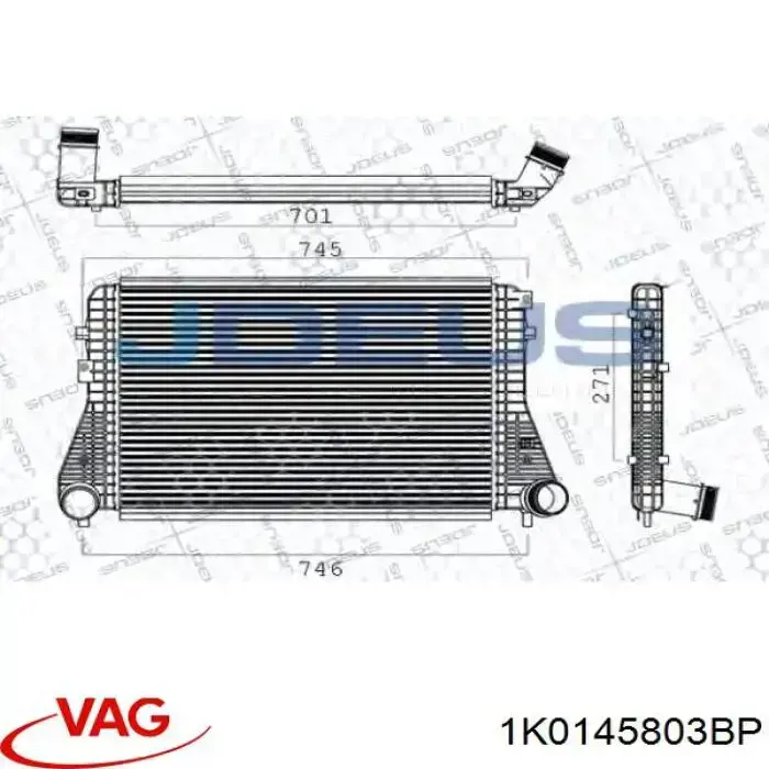 Comprar 1K0145803BP VAG Turbo intercooler