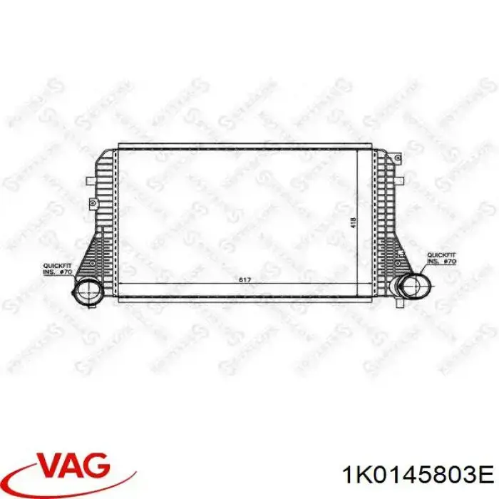 Radiador de aire de admisión VAG 1K0145803E precio, desde 52,92 EUR
