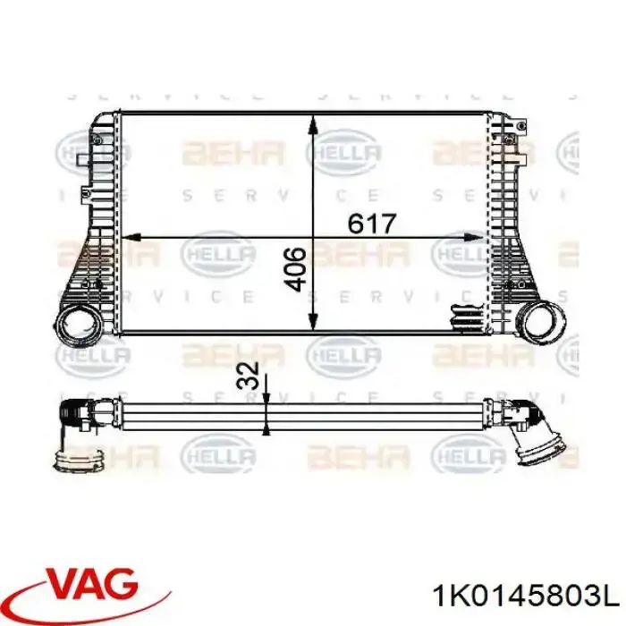 Radiador de aire de admisión VAG 1K0145803L precio, desde 78,65 EUR