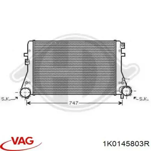 Comprar 1K0145803R VAG Turbo intercooler