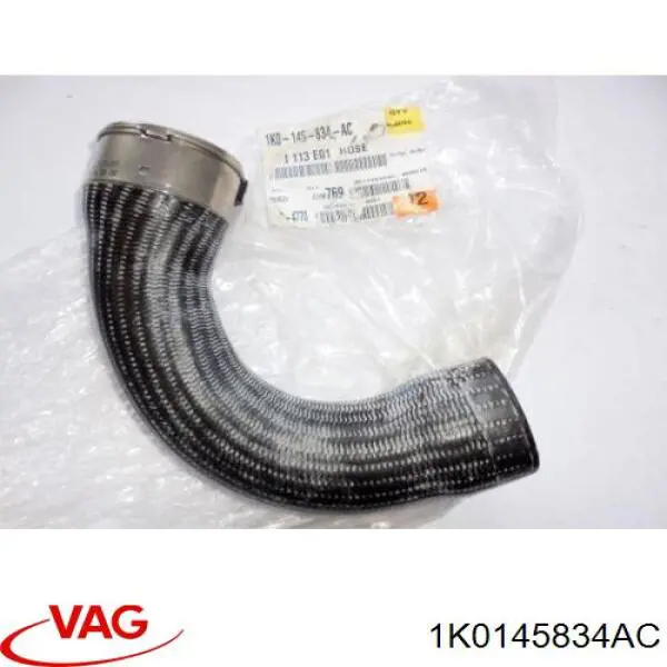 1K0145834AC VAG tubo flexible de aire de sobrealimentación inferior derecho