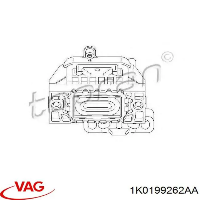 Soporte de motor derecho 1K0199262AA VAG