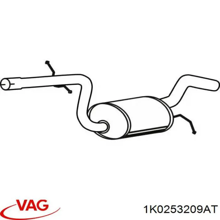 Silenciador central VAG 1K0253209AT precio, desde 90,36 EUR