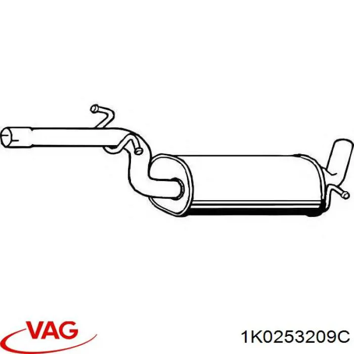 Silenciador trasero VAG 1K0253209C precio, desde 86,12 EUR