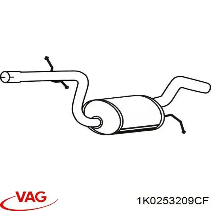 Silenciador central VAG 1K0253209CF precio, desde 106,24 EUR